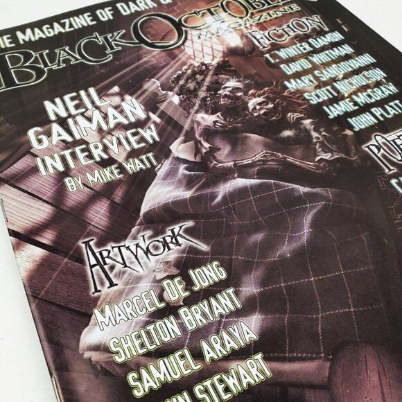 Black October Magazine Neil Gaiman VTG 2002 Dark Unusual Horror Unread Stock - Picture 9 of 9